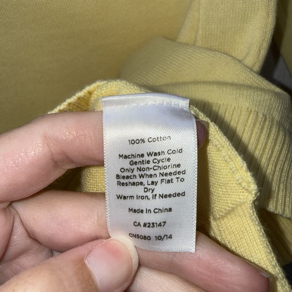 Talbots Women’s Yellow Hummingbird Sweater Size Medium - Picture 5 of 5